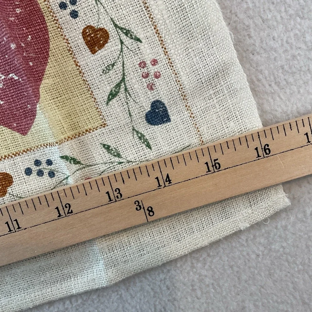 Yale & Frances Forman Designs Linen Kitchen Towel Potholder Blue Pink Hearts VTG